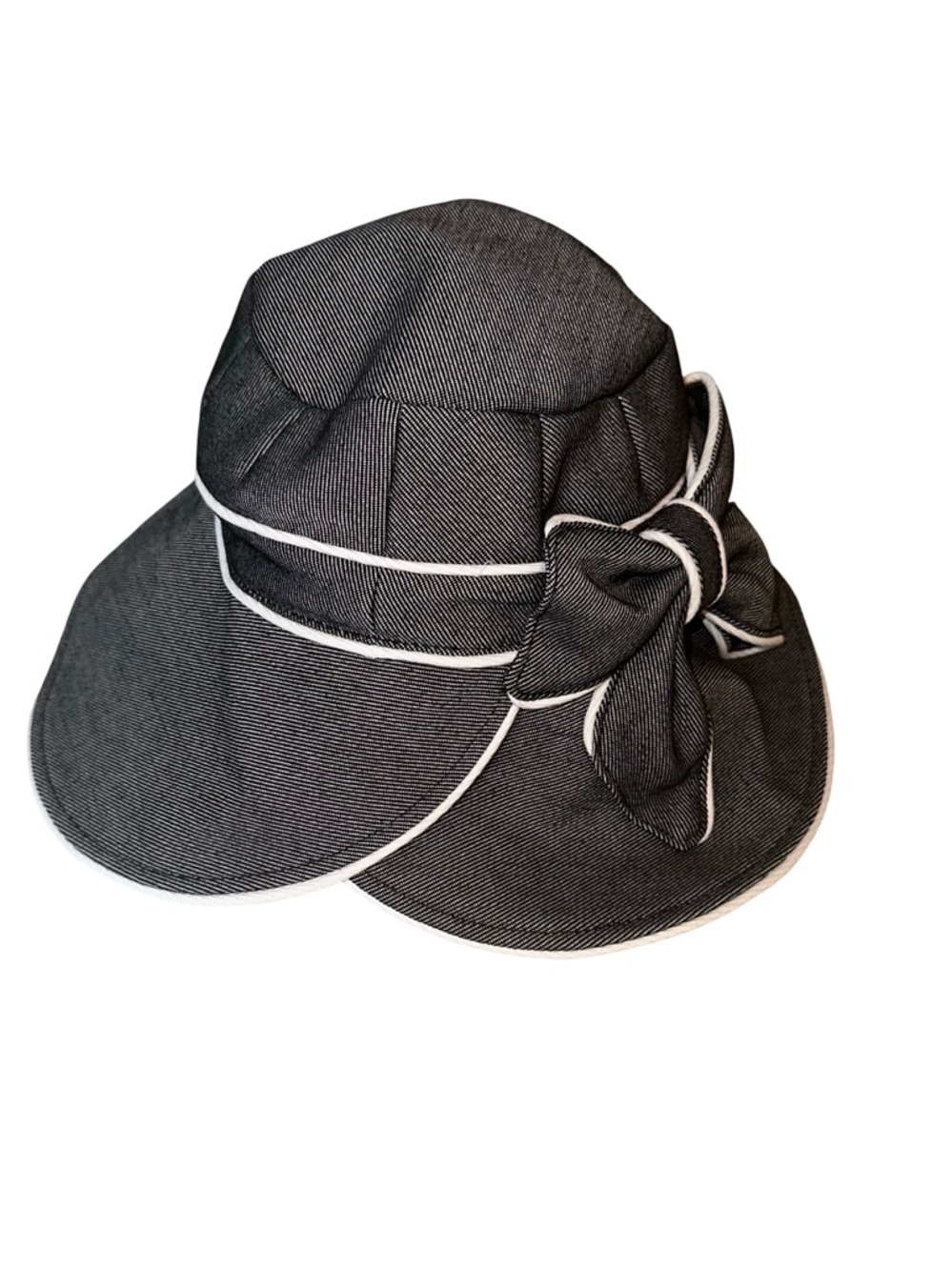 🤑$10 SALE FINAL PRICE  bundle and save🤑 Black Wide Brim Sun Hat with Bow Trim